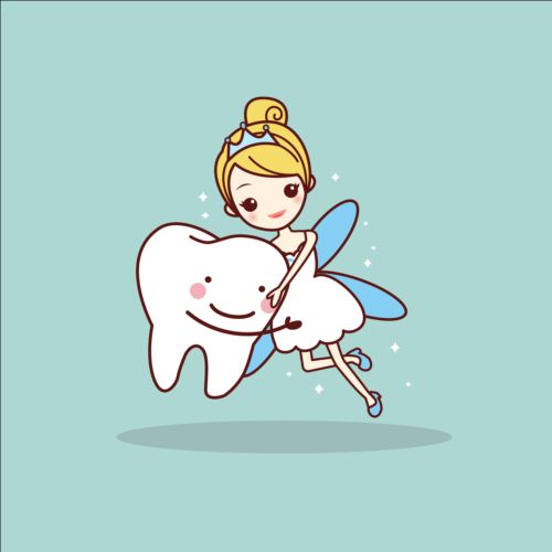 Cartoon tooth fairy vector material 01