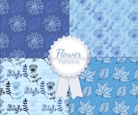 Charming flower pattern seamless vector set 02