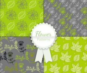 Charming flower pattern seamless vector set 03