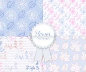 Charming flower pattern seamless vector set 11