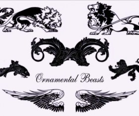 Classical ornamental beasts photoshop brushes