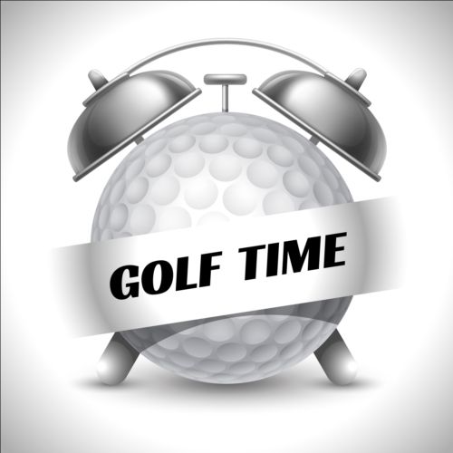 Clock with golf vector