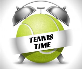 Clock with tennis vector
