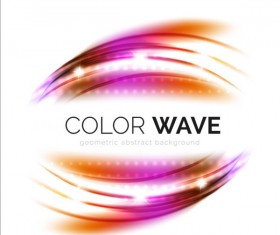 Color light wave effect backgrounds vector 01