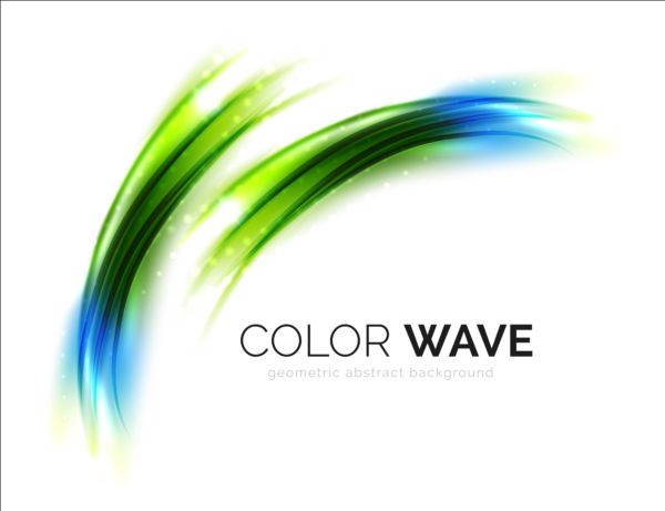 Color light wave effect backgrounds vector 02