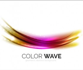 Color light wave effect backgrounds vector 04