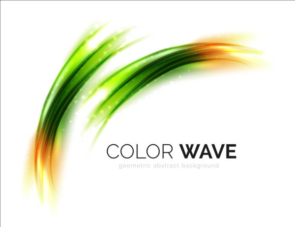 Color light wave effect backgrounds vector 06