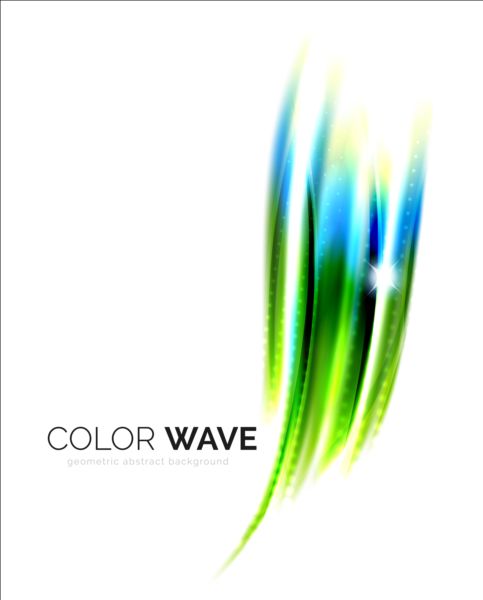 Color light wave effect backgrounds vector 07