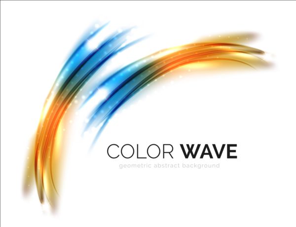 Color light wave effect backgrounds vector 08