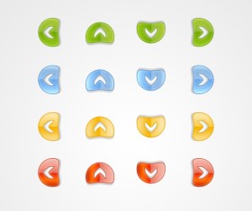 Colored Navigation Arrows PSD Icons