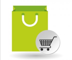 Colored shopping bag illustration set vector 02