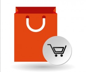 Colored shopping bag illustration set vector 04