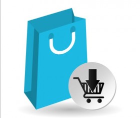 Colored shopping bag illustration set vector 05