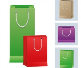 Colored shopping bags illustration vector 09