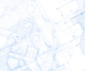 Construction building blueprint design vector 01