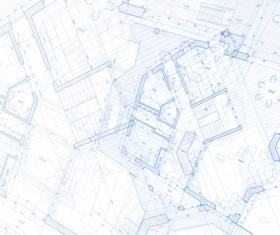 Construction building blueprint design vector 02