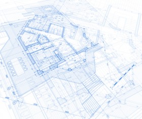 Construction building blueprint design vector 03