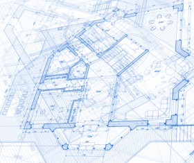 Construction building blueprint design vector 04