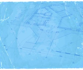 Construction building blueprint design vector 06