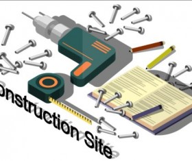 Construction site isometry infographic vector 10