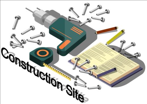 Construction site isometry infographic vector 10
