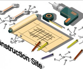 Construction site isometry infographic vector 11