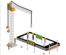 Creative Isometric technology tamplate vector 01