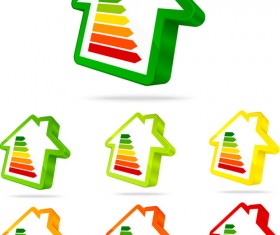 Creative arrow logos set vector 02