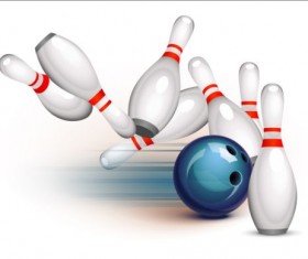 Creative bowling vector background 01