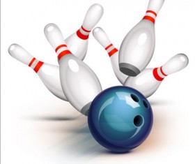 Creative bowling vector background 02