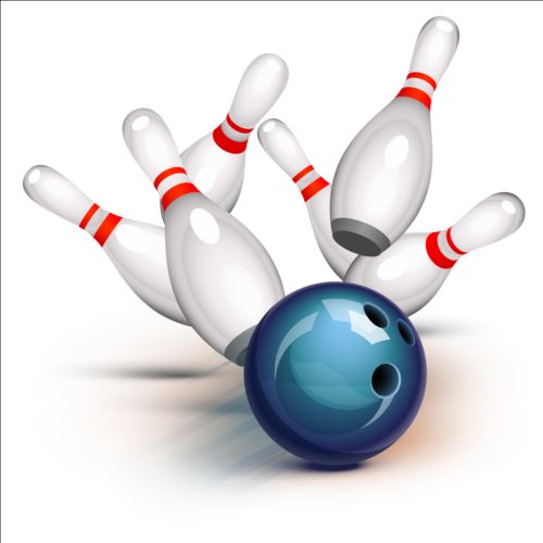 Creative bowling vector background 02