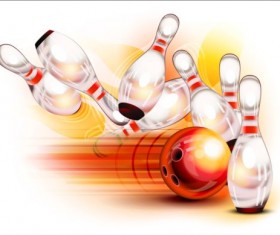 Creative bowling vector background 05