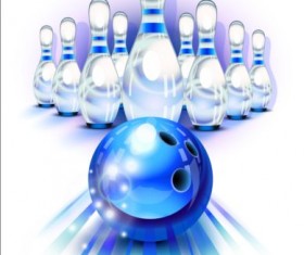Creative bowling vector background 06