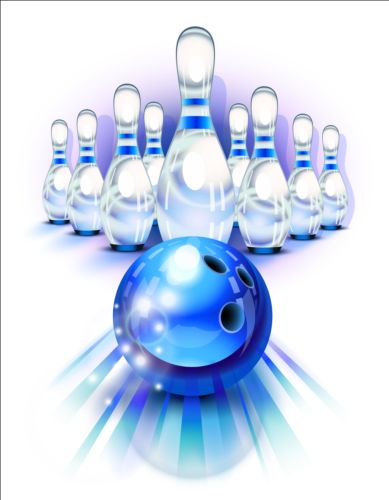 Creative bowling vector background 06