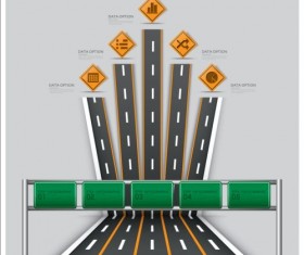 Creative road marking Infographics vector graphics 05