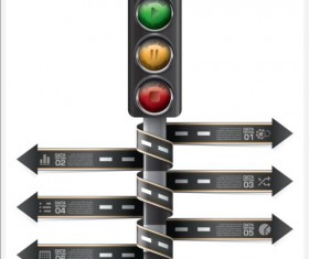 Creative road marking Infographics vector graphics 09