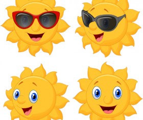 Cute cartoon sunflower vector