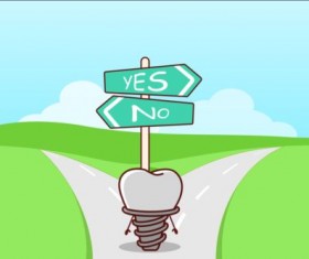 Cute cartoon tooth design vector 07