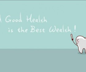 Cute cartoon tooth design vector 08