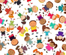 Cute kids patter seamless vector 05