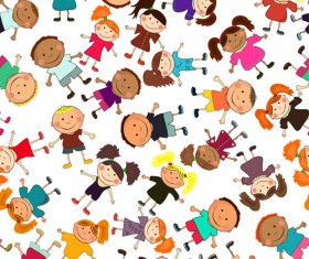 Cute kids patter seamless vector 06