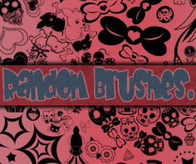 Cute romantic brushes