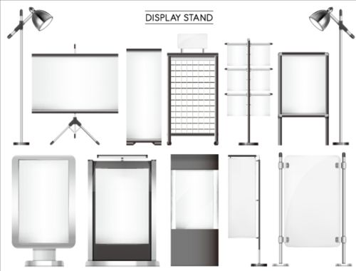 Different display stand vector material 02