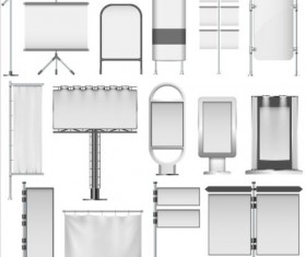 Different display stand vector material 03