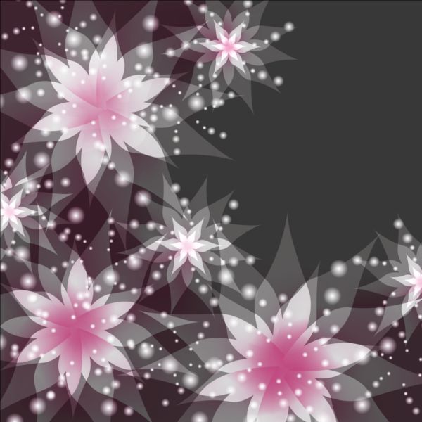 Dream decorative floral backgrounds vector 04