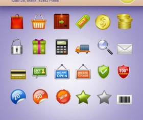 Ecommerce Icons PSD set