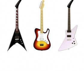 Electric guitar vector set 01
