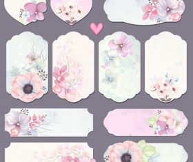 Elegant flower card with banner vector