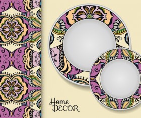 Ethnic decorative pattern background art vector 01