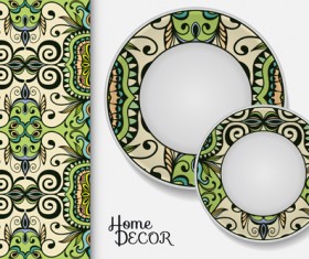 Ethnic decorative pattern background art vector 03